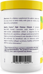 Healthy Origins Vitamina C en Polvo 1.000 mg (Sin OMG, Alta Potencia, Apoyo Inmunológico, Vegano) 454 g