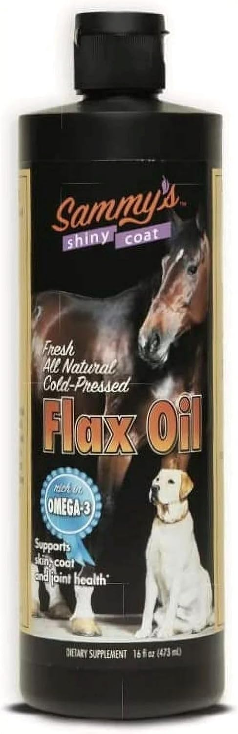 Sammy's Shiny Coat Aceite de Linaza para Perros - 100% Puro, Natural, Prensado en Frío - 946 ml