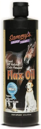 Sammy's Shiny Coat Aceite de Linaza para Perros - 100% Puro, Natural, Prensado en Frío - 946 ml