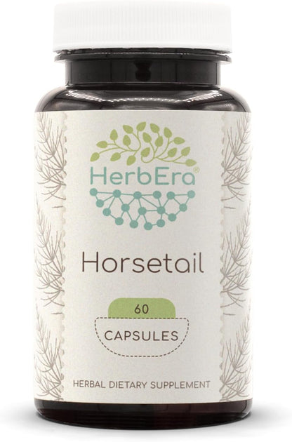 HerbEra Cola de Caballo 60 Cápsulas, 1000 – Forma de presentación: Las cápsulas ofrecen comodidad y dosificación – Image 1