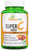 NutreeVit Cápsulas de Vitamina C Orgánica 100% - 90 Unidades