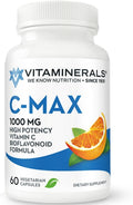 Vitaminerals C MAX Antioxidant Support 1000 mg Vitamina C con Bioflavonoides - 60 Cápsulas Vegetarianas