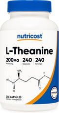 Nutricost L-Teanina 200mg, 240 Cápsulas - Doble Concentración