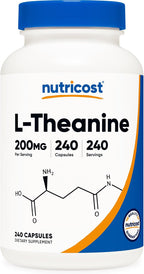 Nutricost L-Teanina 200mg, 240 Cápsulas - Doble Concentración