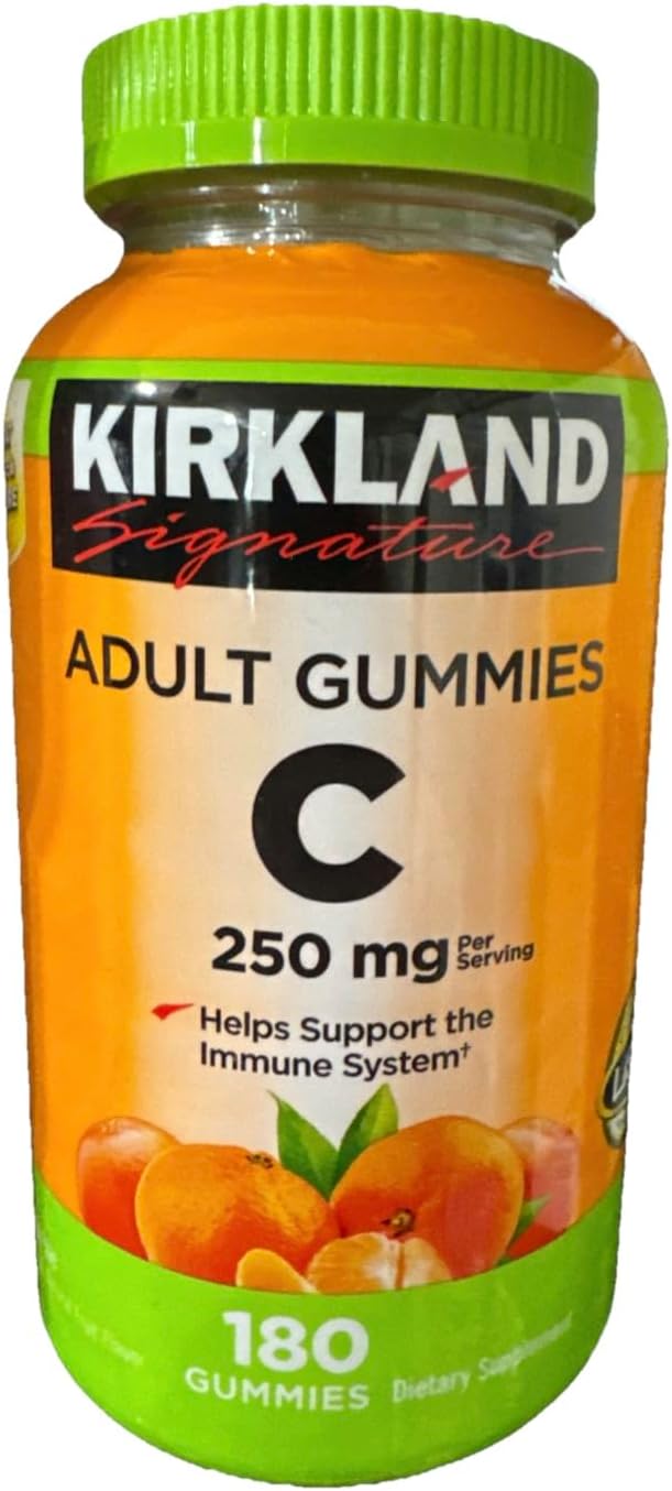 Kirkland Signature Vitamina C Gummies para Adultos 250 mg, 180 Gominolas (Pack de 3)