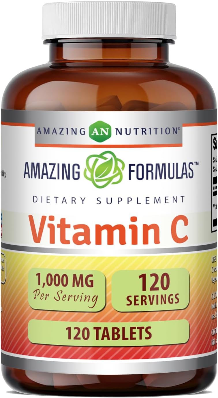 Amazing Formulas Vitamina C 1000 mg por dosis, 120 Comprimidos