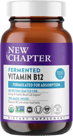 New Chapter Vitamina B12 Fermentada, 1000 mcg, 30 Comprimidos