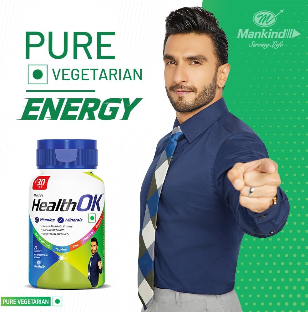 Health Ok Multivitamínico Completo con Minerales y Aminoácidos - 30 Comprimidos