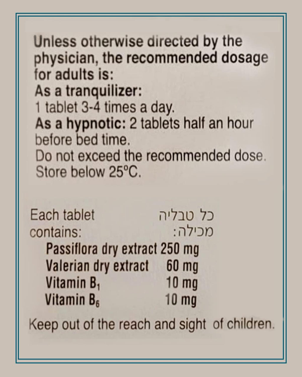 Calmanervin Comprimidos - con Vitaminas B1, B6, Pasiflora y Valeriana - 30 Comprimidos