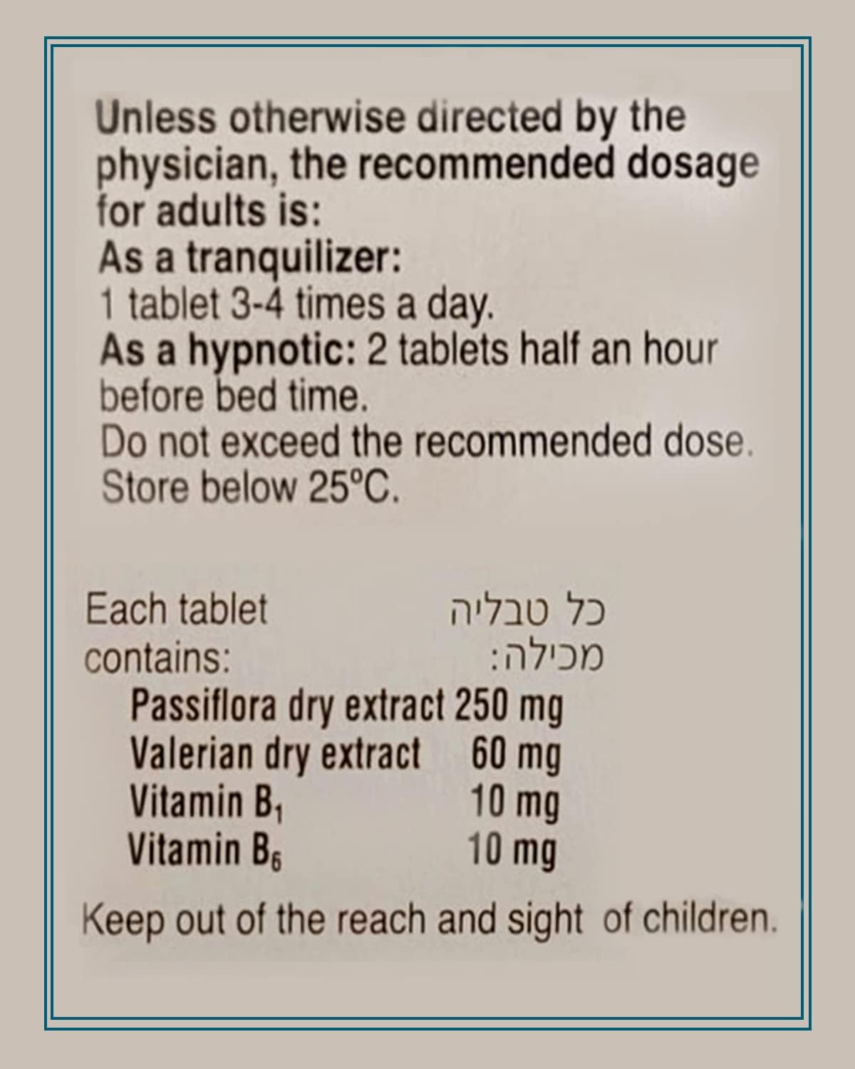 Calmanervin Comprimidos - con Vitaminas B1, B6, Pasiflora y Valeriana - 30 Comprimidos