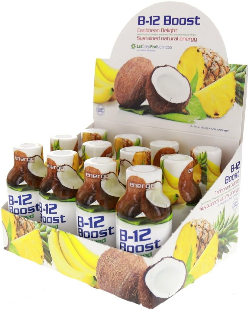 1st Step High Performance Fitness B-12 Boost, 12 botellas de 60 ml