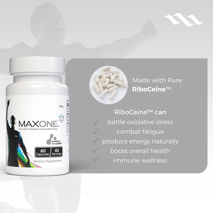 Max One, Suplemento con RiboCeine, 60 – Vitalidad y energía: al reducir la carga oxidativa, algunas personas – Image 3