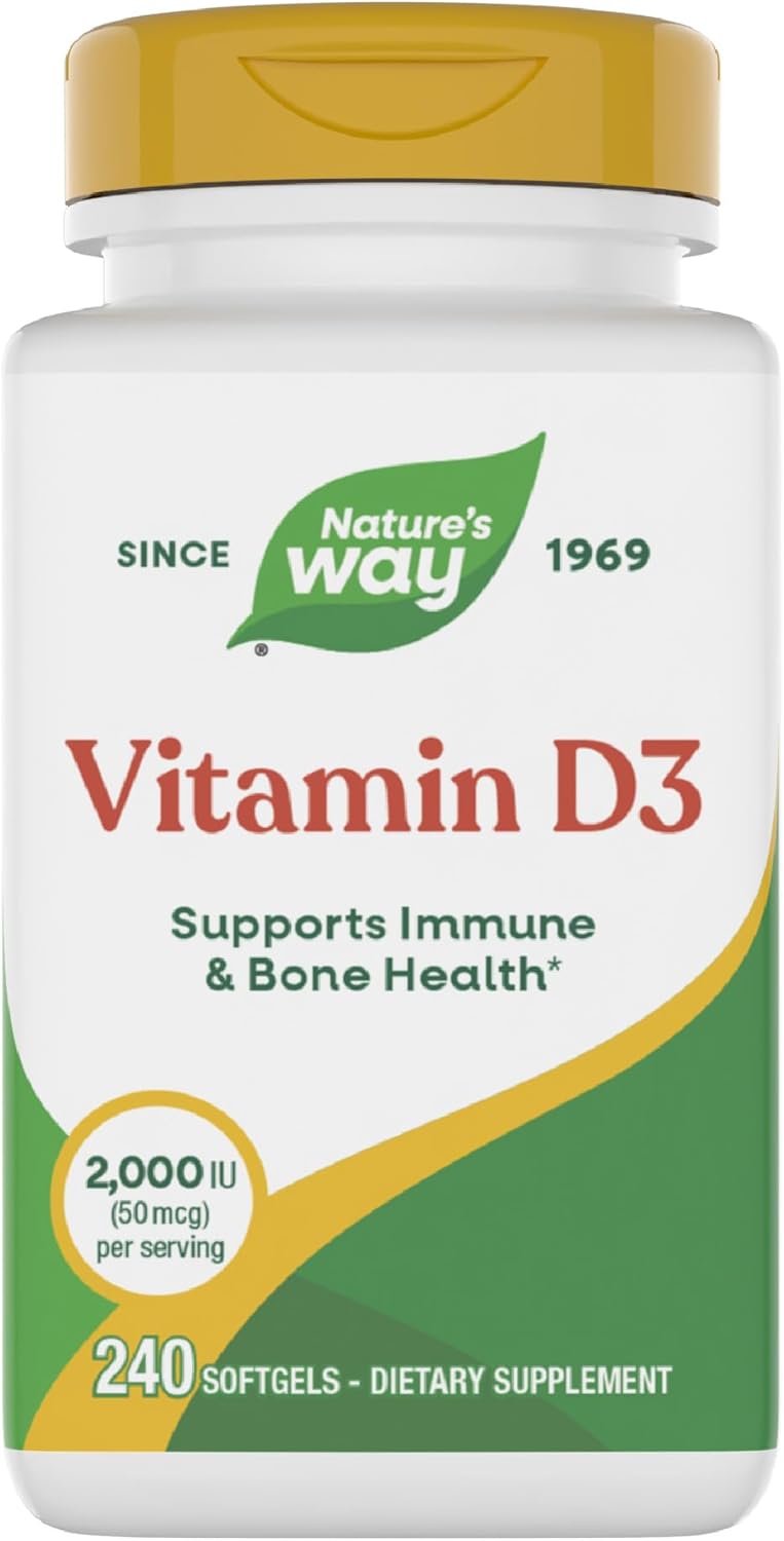 Nature's Way Vitamin D3, 2000 IU (50 mcg), 120 Softgels