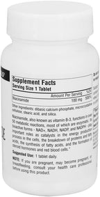 Source Naturals Niacinamida B-3 100 mg | 250 Tabletas