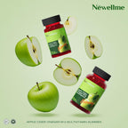 NEWELLME Gominolas de Vinagre de Manzana con Vitamina B12 Multivitamínico - Suplemento ACV Gominolas, Energía y Detox | Vegano, Sin OGM y Sin Gluten (90)