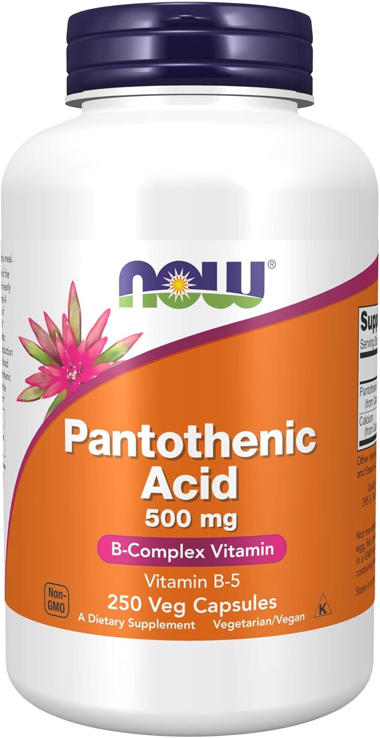 NOW Foods Ácido Pantoténico (Vitamina B5) 500 mg - 250 Cápsulas