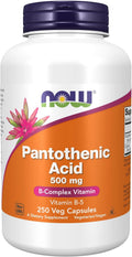 NOW Foods Ácido Pantoténico (Vitamina B5) 500 mg - 250 Cápsulas
