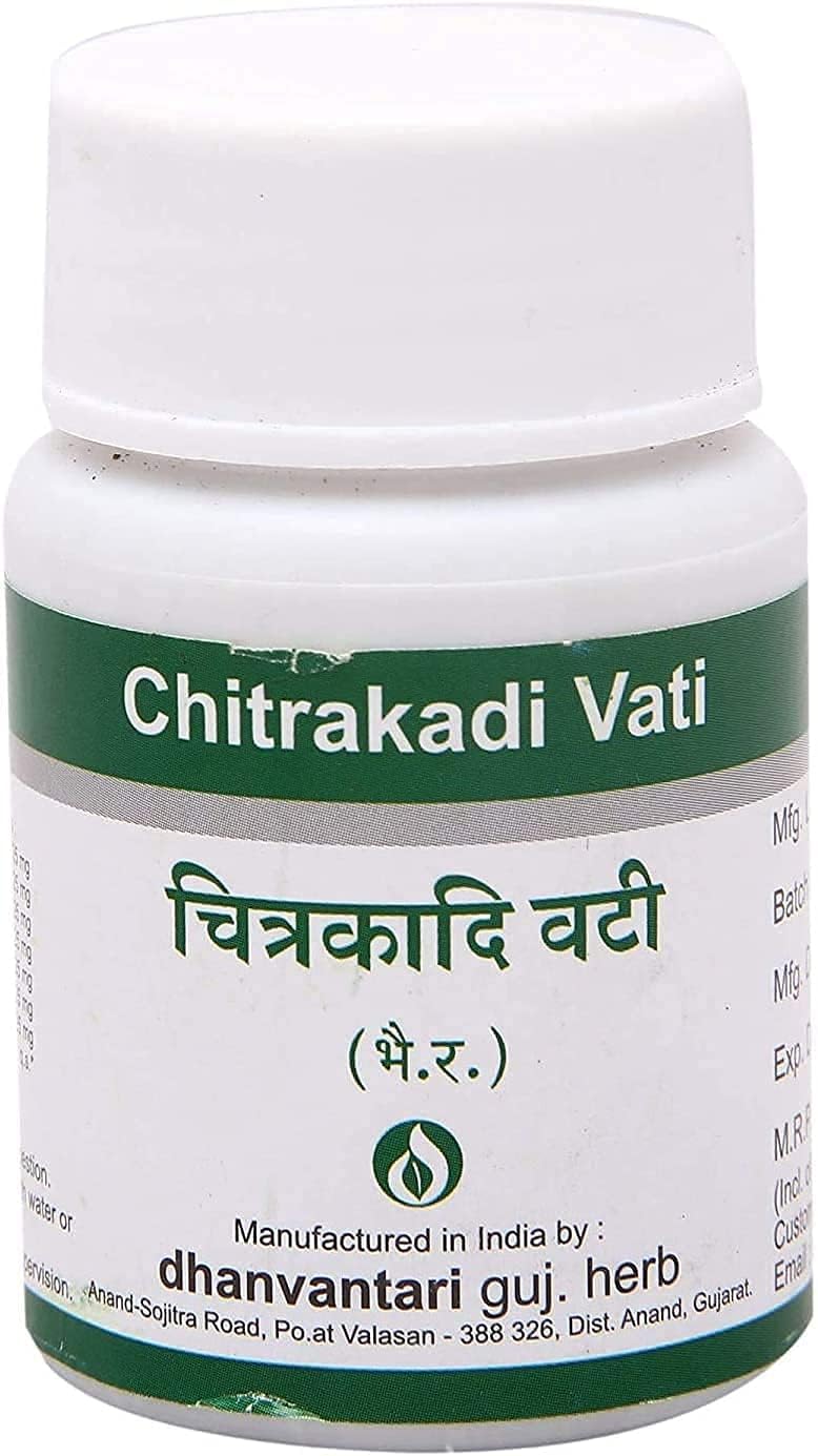 Dhanvantari Chitrakadi Vati - 60 Comprimidos Ayurvédicos