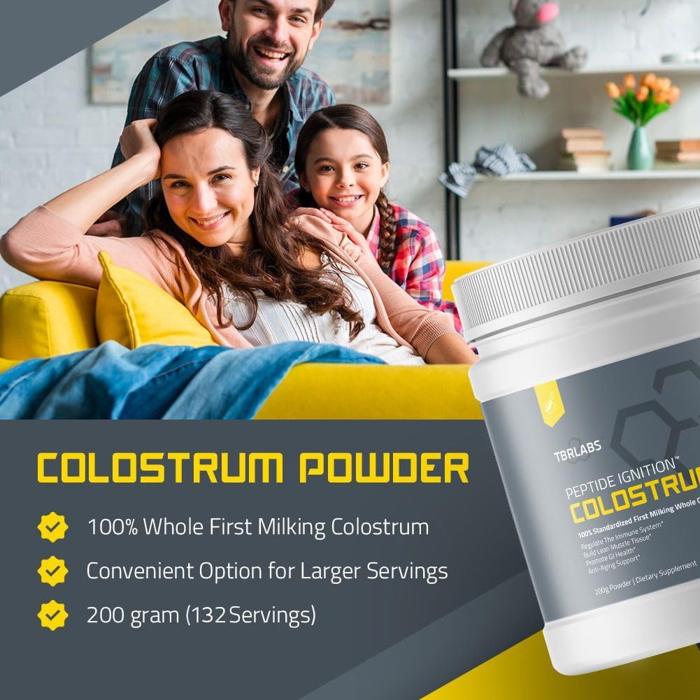TBR Labs Calostro en Polvo, de Vacas Alimentadas con Pasto, 200g (132 Raciones)