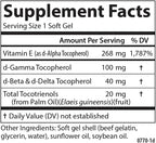 Carlson E-Gems Elite, 400 UI Vitamina E con Tocoferoles y Tocotrienoles, 60 perlas