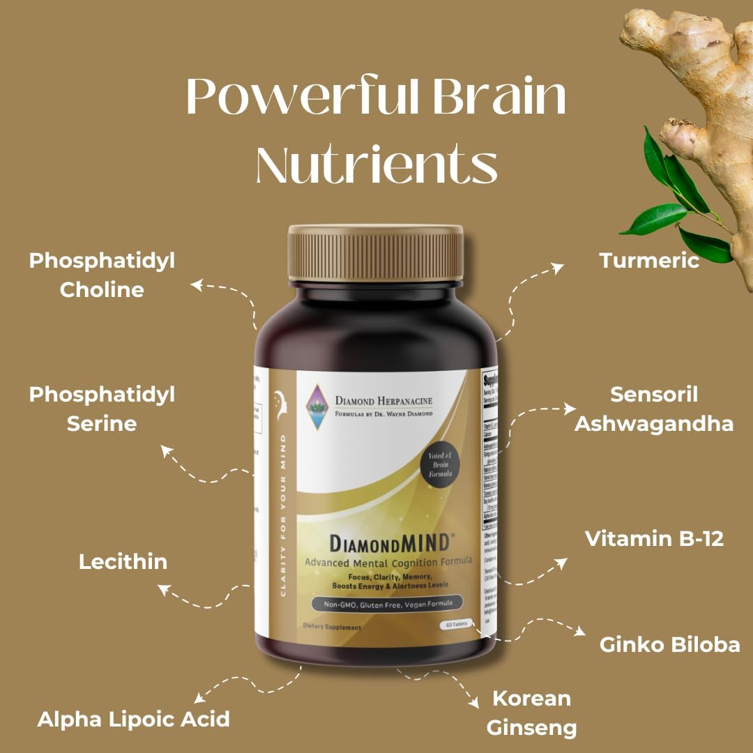 DiamondMIND Apoyo Cerebral - Fórmula Natural, 60 Comprimidos