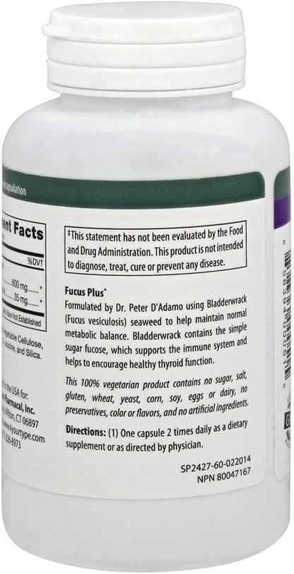 D'Adamo Fucus Plus 60 Cápsulas Vegetales – El yodo contribuye al mantenimiento de la piel normal. – Image 3