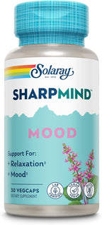 Solaray SharpMind Mood: Suplemento Nootrópico con Zembrin, Albahaca Santa, Litio y Reishi Orgánico para el Bienestar Emocional (30 Cápsulas Veganas)