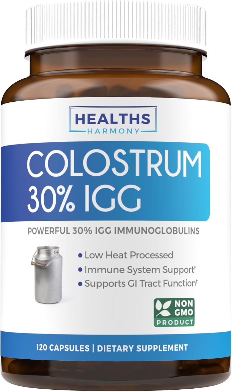 Healths Harmony Colostrum Bovino para Mujeres – 1000mg con 30% IgG, 60 Cápsulas