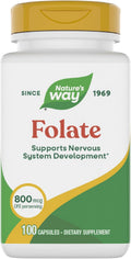 Ácido Fólico 800 mcg DFE – 100 Cápsulas de Nature's Way