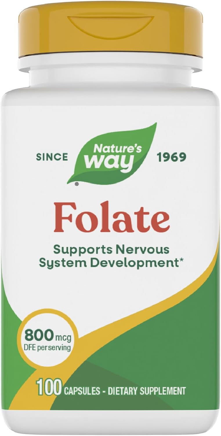 Ácido Fólico 800 mcg DFE – 100 Cápsulas de Nature's Way