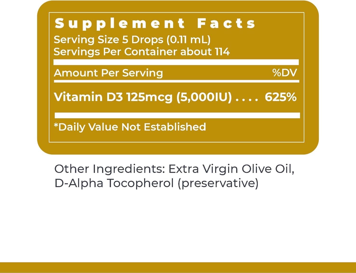 Premier Research Labs Vitamin D3 Serum - Liquid Vitamin D Drops 5000 IU, High Potency - 0.43 fl oz