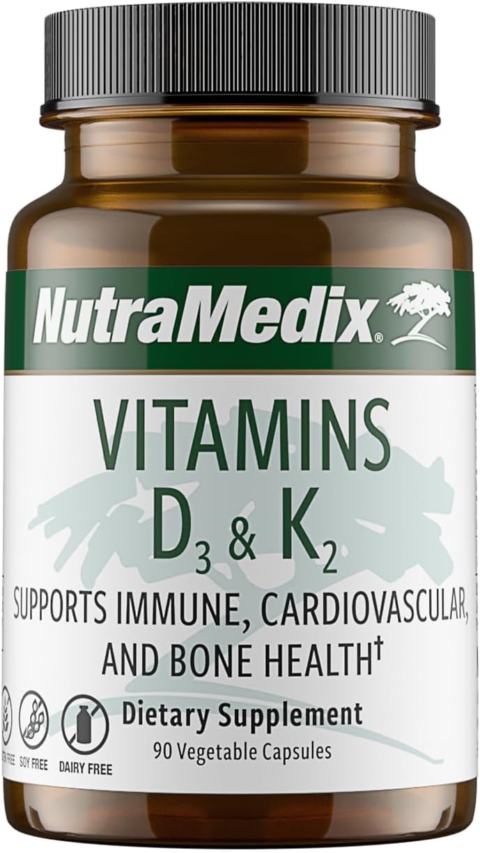 NutraMedix Vitamina D3 y K2 (MK-7) - 90 Cápsulas
