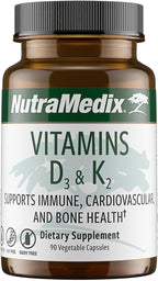 NutraMedix Vitamina D3 y K2 (MK-7) - 90 Cápsulas