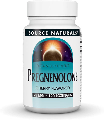 Source Naturals Pregnenolona 25mg - 120 Pastillas de Cereza – Image 1