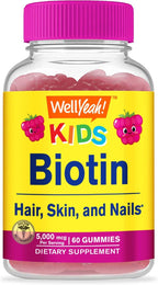 WellYeah Gominolas de Biotina para Niños 5000 mcg - 60 Gominolas