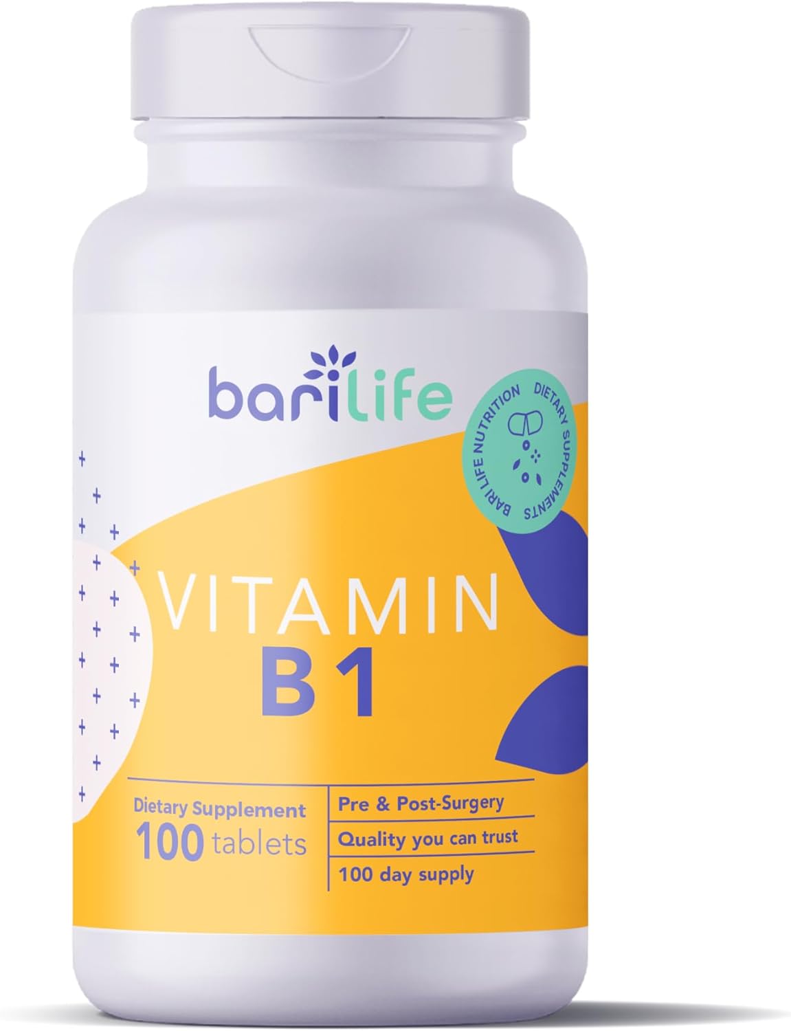 Bari Life Vitamina B1 100 mg, 100 Comprimidos de Tiamina