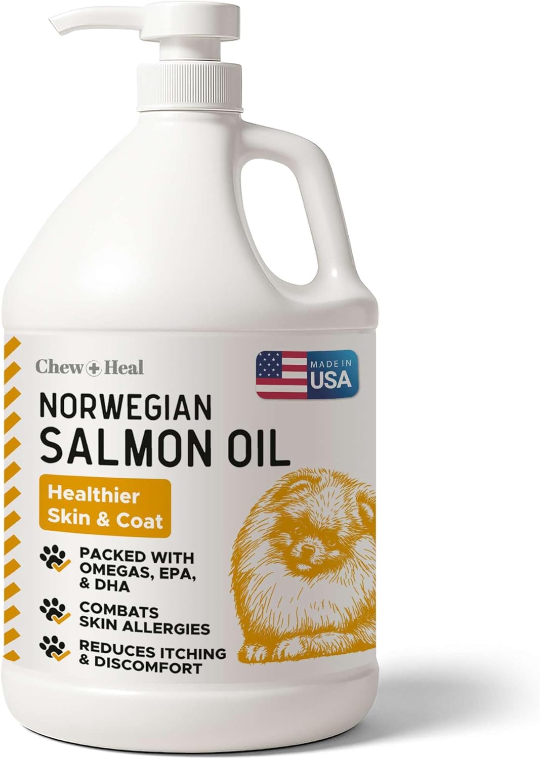 Aceite de Salmón para Perros y Gatos, 946 ml - Suplemento Rico en Omega 3 para Piel y Pelaje Saludables, Apoyo Articular e Inmunológico - Líquido Natural de Pescado - Cuidado Premium para Mascotas, Hecho en USA