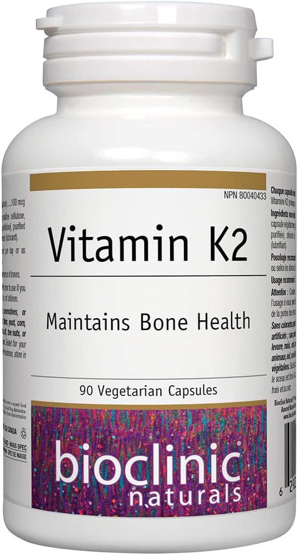 Bioclinic Naturals Vitamina K2 100 mcg - 90 Cápsulas Vegetarianas