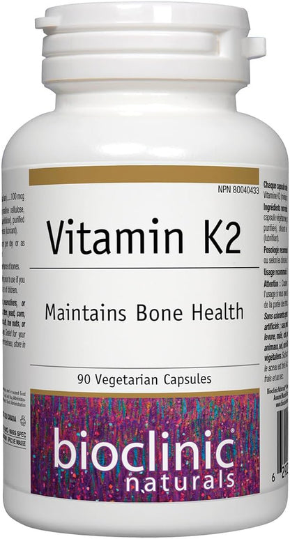 Bioclinic Naturals Vitamina K2 100 mcg - 90 Cápsulas Vegetarianas – Image 1