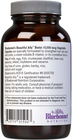 Bluebonnet Nutrition Beautiful Ally Biotina 10.000 mcg – Cápsulas Vegetales para Cabello y Uñas