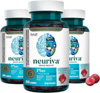NEURIVA Plus Gominolas Nootrópicas para Memoria y Concentración, Sabor Fresa, 50 unidades (Pack de 3)