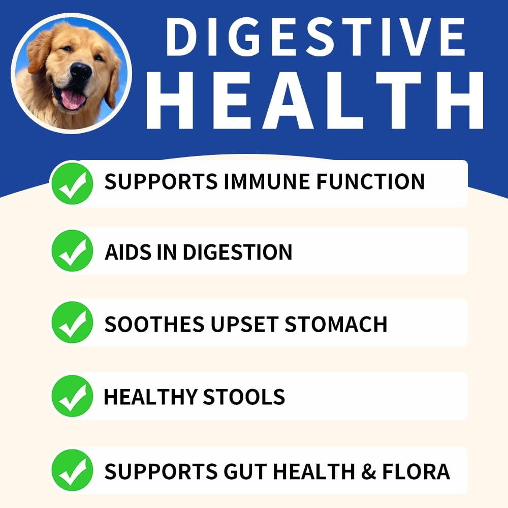 Baaww Probióticos para Perros - Alivio Diarrea, Apoyo Inmunológico, Salud Digestiva, 6 mil millones de UFC, 90 Masticables Sabor Cerdo para Todas las Razas