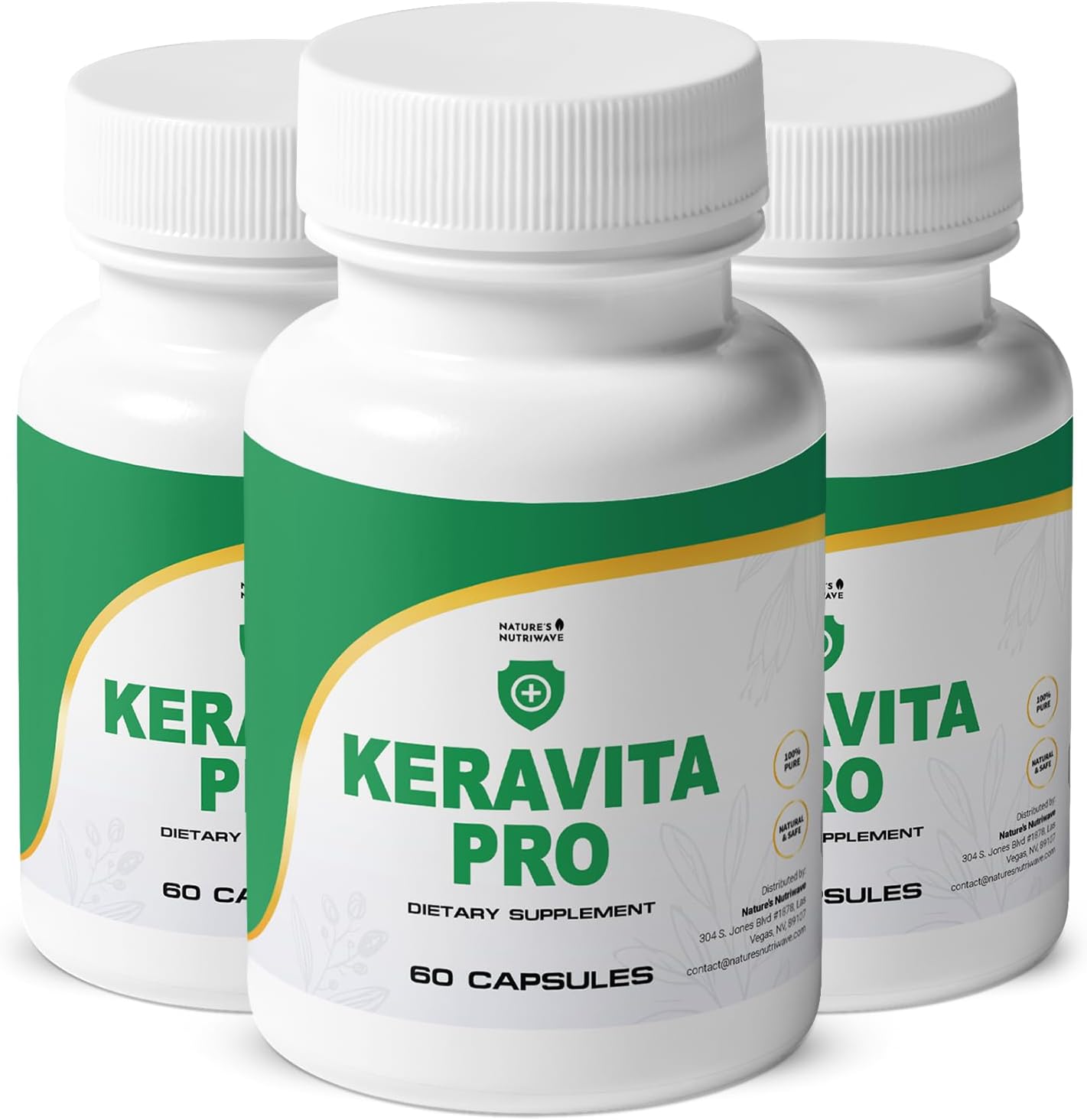 Keravita Pro – Complejo con vitamina C, E, té verde y cúrcuma – 60 comprimidos