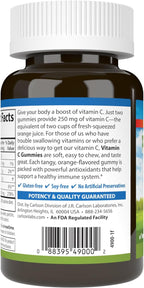 Carlson Vitamin C Gummies, 250 mg, Orange, 60 Vegetarian Gummies