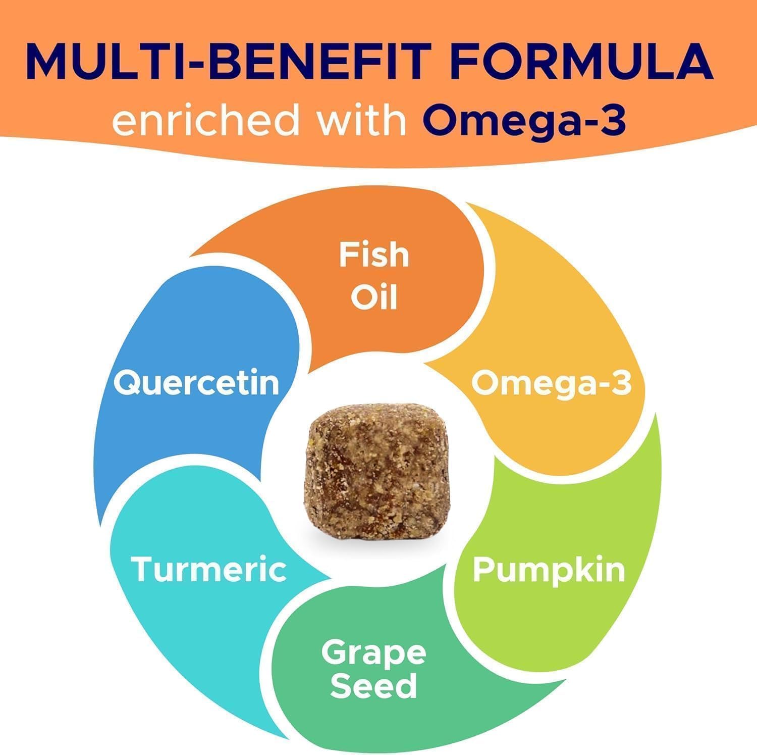 GOODGROWLIES Golosinas para Alivio de Alergias en Perros – Suplemento para Piel y Pelaje Anti-Picor con Omega 3 – 360 Ud. (Sabor Pollo BBQ)