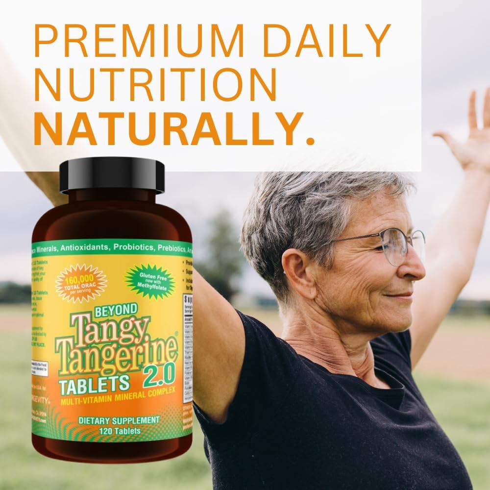 Youngevity Beyond Tangy Tangerine 2.0 Complejo multivitamínico y mineral - 120 comprimidos