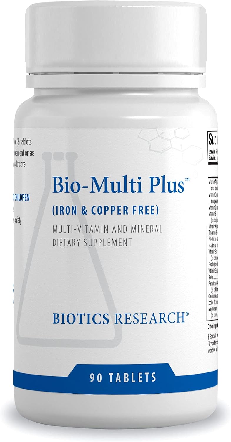Biotics Research Bio-Multi Plus Multivitamínico sin Hierro ni Cobre - 90 Comprimidos