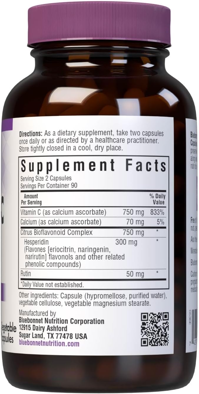 Bluebonnet Nutrition Mega Bio-C Formula Cápsulas Vegetales, 180 unidades
