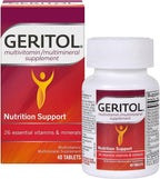 Geritol Multivitamin - Nutritional Support with 26 Essential Vitamins and Minerals, 40 Tablets (2-Pack)