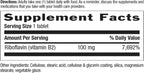 Country Life Vitamina B2 100mg Riboflavina - Suplemento Alimenticio, 100 Comprimidos